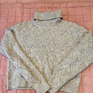 Women's Gray Turtleneck Sweater